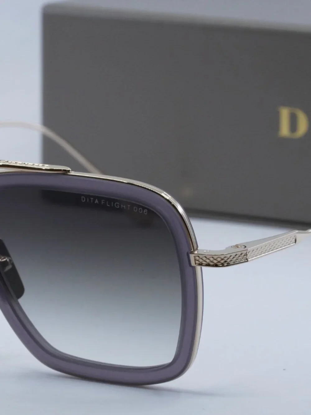 Dita FLIGHT-006-7806-H Aviator Sunglasses - Grey/Gold / Grey Gradient